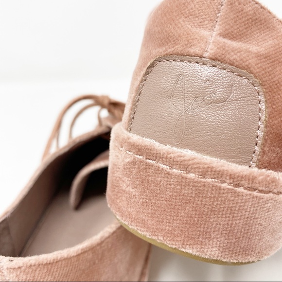 Joie Pink Daryl Velvet Low-Top Fashion Sneakers - Picture 5 of 8